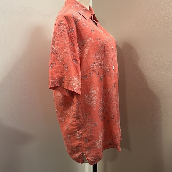 NAT Nast Men’s Linen American Fit Coral Combo Shirt size M - Picture 6 of 14